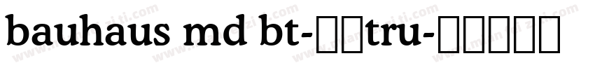 bauhaus md bt-常规tru字体转换